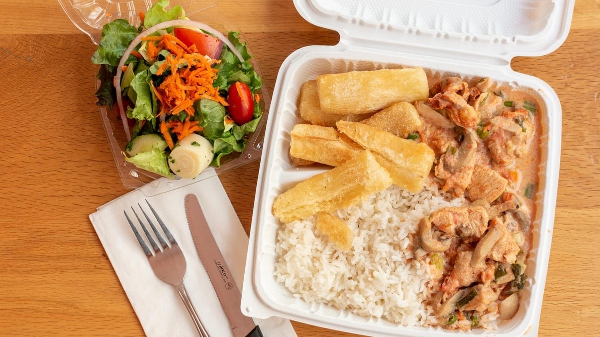 Chicken Stroganoff Platter.